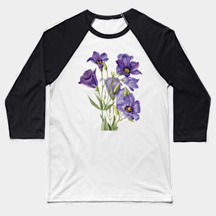 Purple Flowers painting, Eustoma russelianum (1930) by Mary Vaux Walcott Baseball T-Shirt